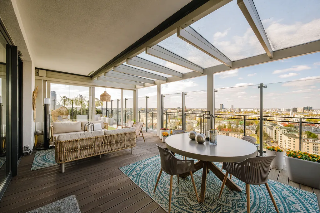 Frame from a penthouse with a terrace