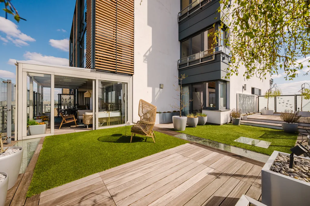 Frame from a penthouse with a terrace