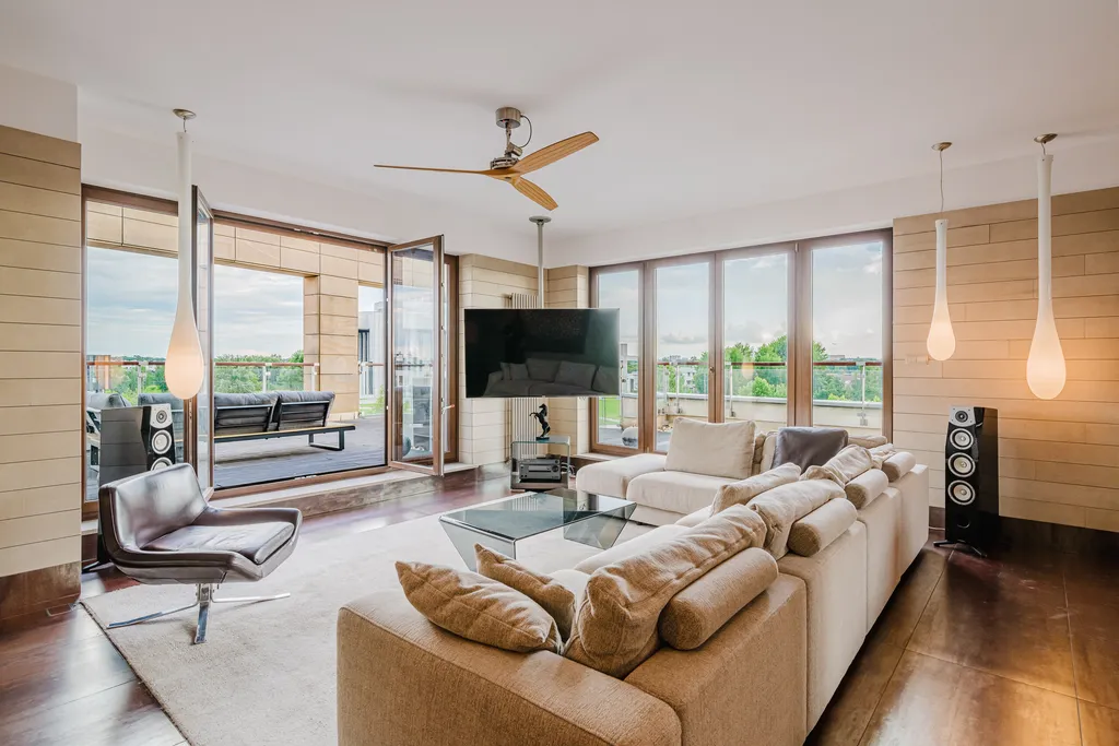 Frame from a penthouse with a terrace and hot tub
