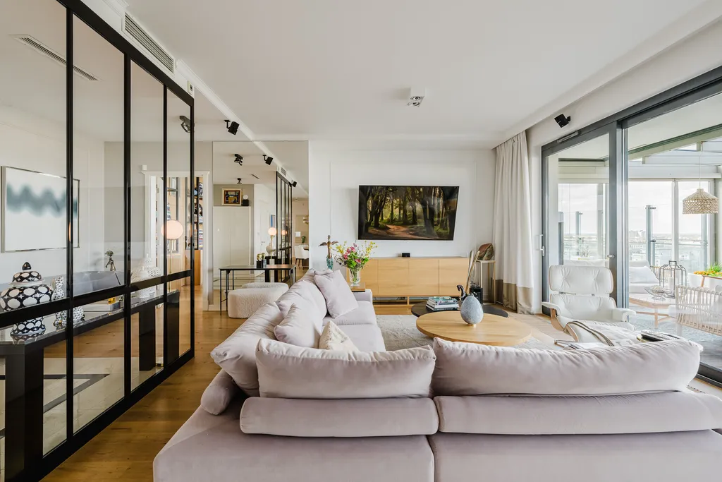 Frame from a penthouse with a terrace