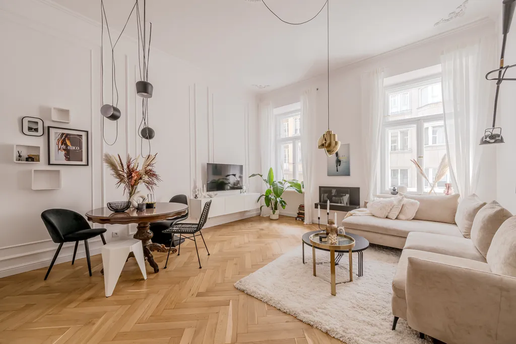 Frame from an apartment in a pre-war building