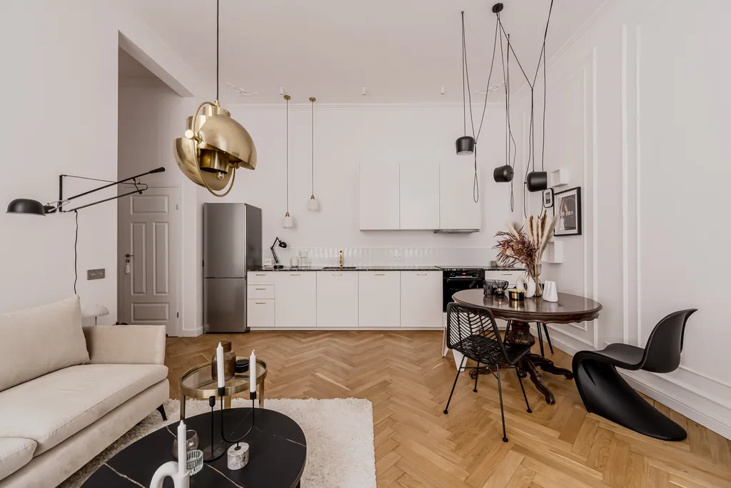 Frame from an apartment in a pre-war building