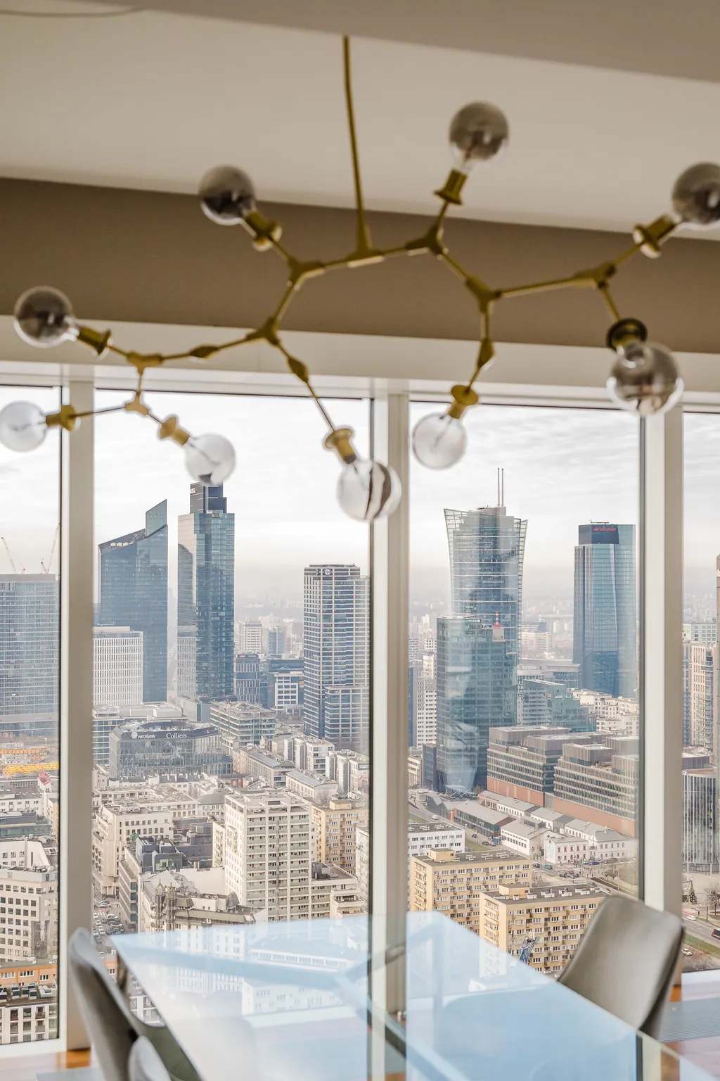 Frame from a high-rise apartment with a downtown panorama