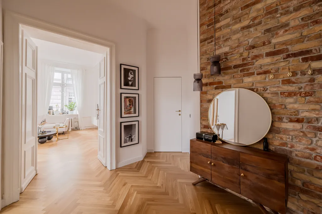 Frame from an apartment in a tall pre-war building