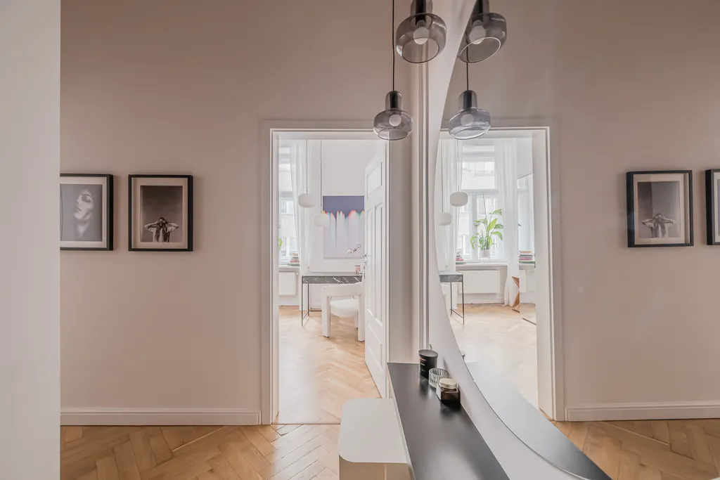 Frame from an apartment in a pre-war building