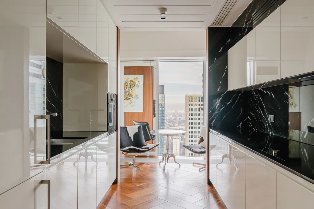 Frame from a high-rise apartment with a downtown panorama