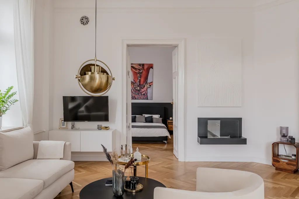 Frame from an apartment in a tall pre-war building