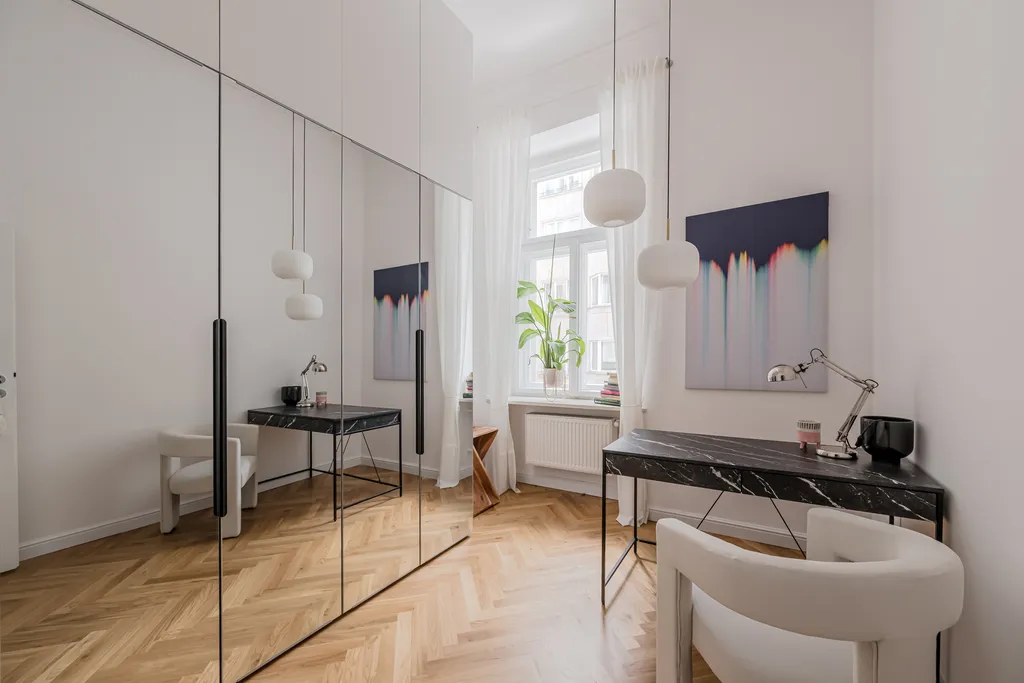 Frame from an apartment in a pre-war building