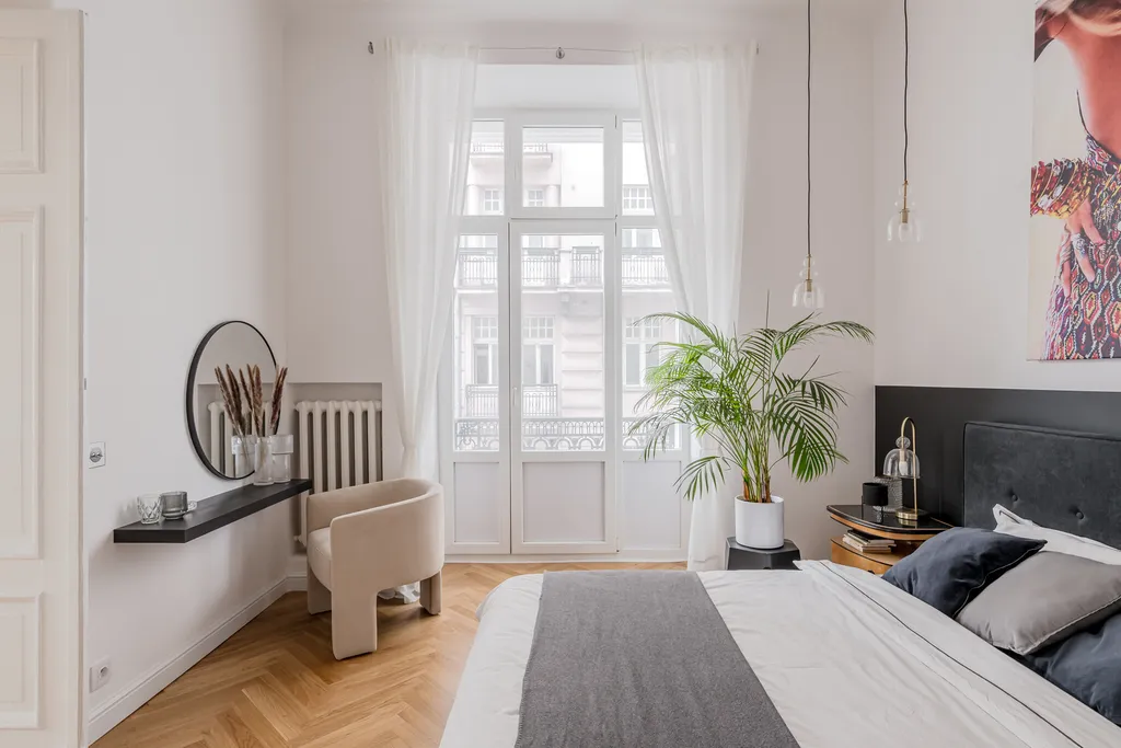 Frame from an apartment in a tall pre-war building
