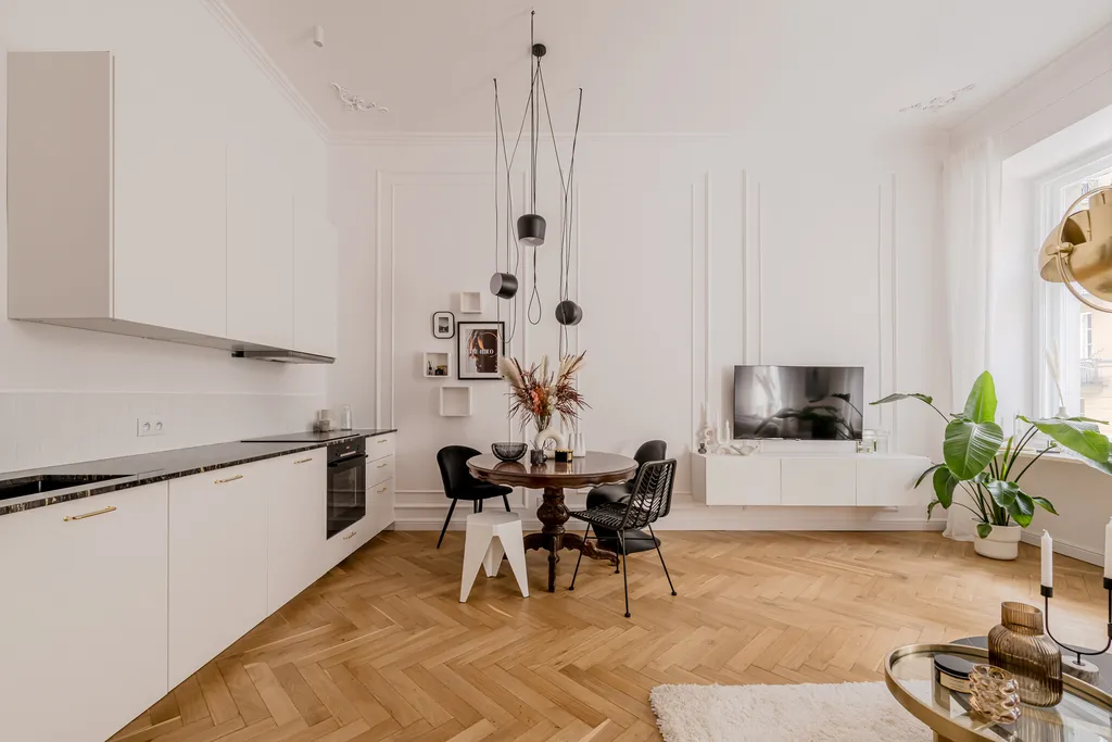 Frame from an apartment in a pre-war building