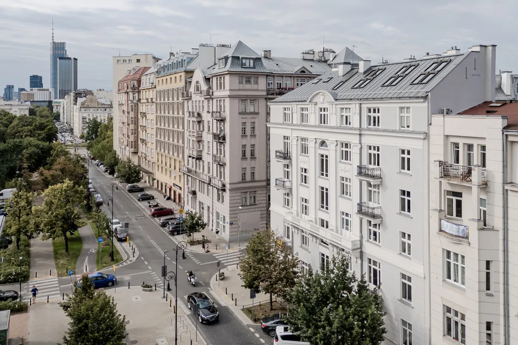 Frame from an apartment in a tall pre-war building