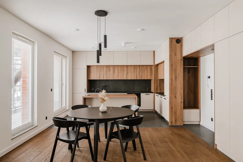 Frame from a duplex in oak and black