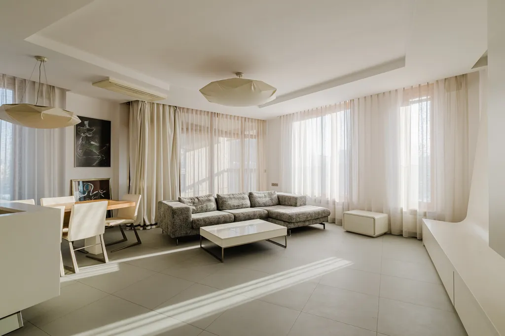 Frame from a bright living room in full sun