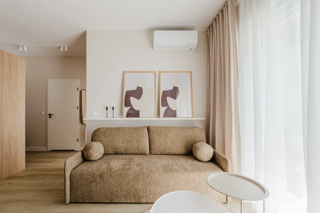 Frame from an apartment in beige tones