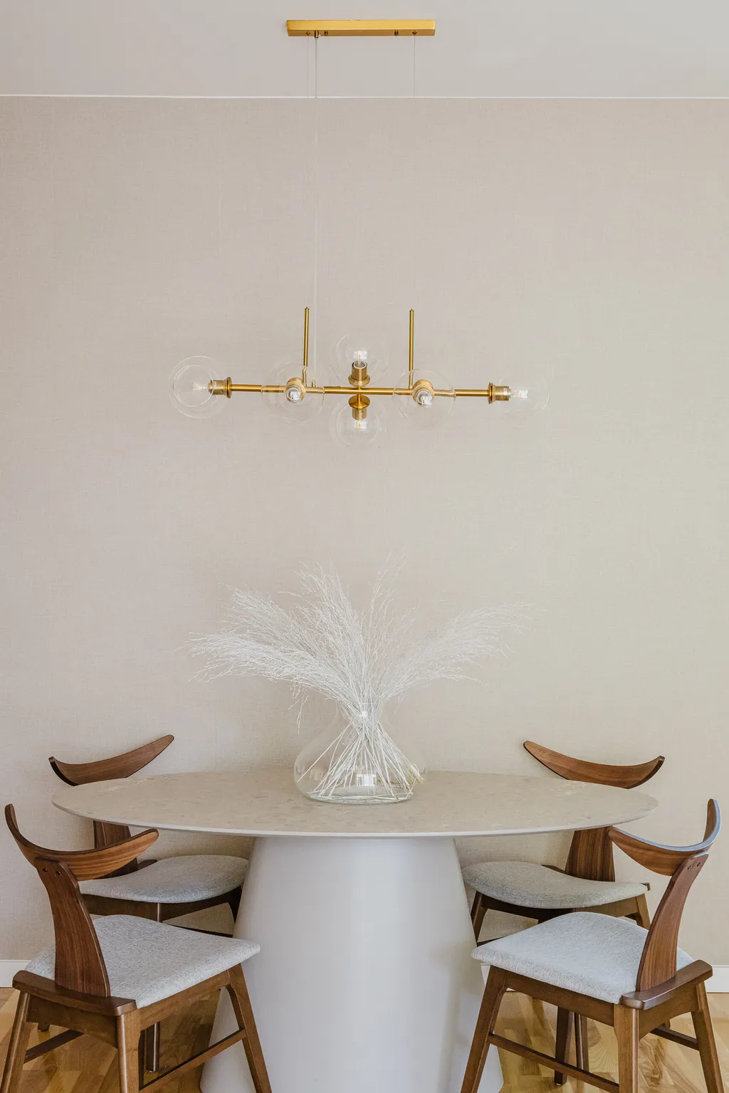 Frame from an apartment in sage and beige