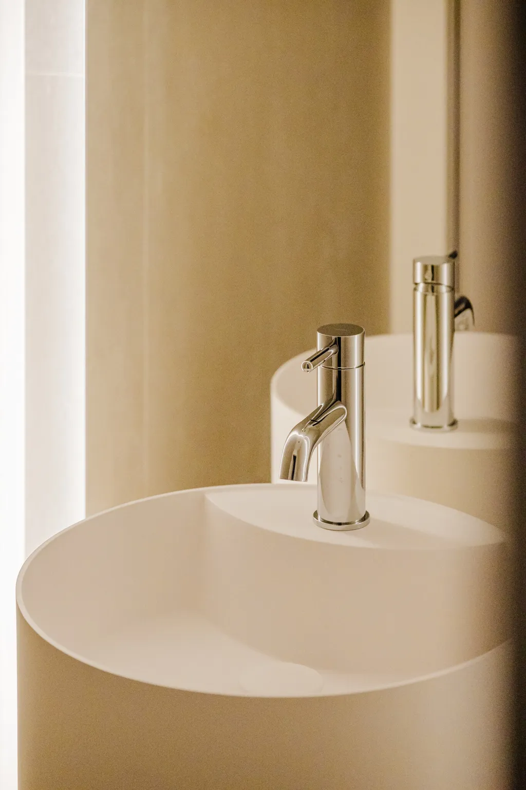 Detail from an apartment in warm beige and sand