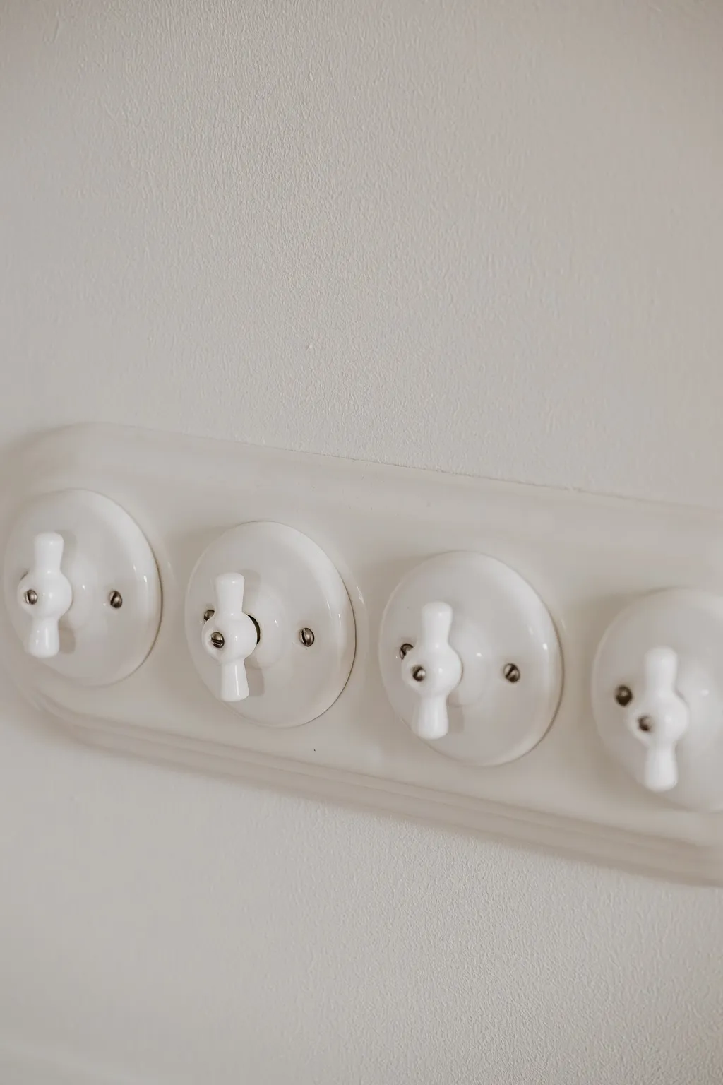 Detail from a pre-war apartment with white panelling