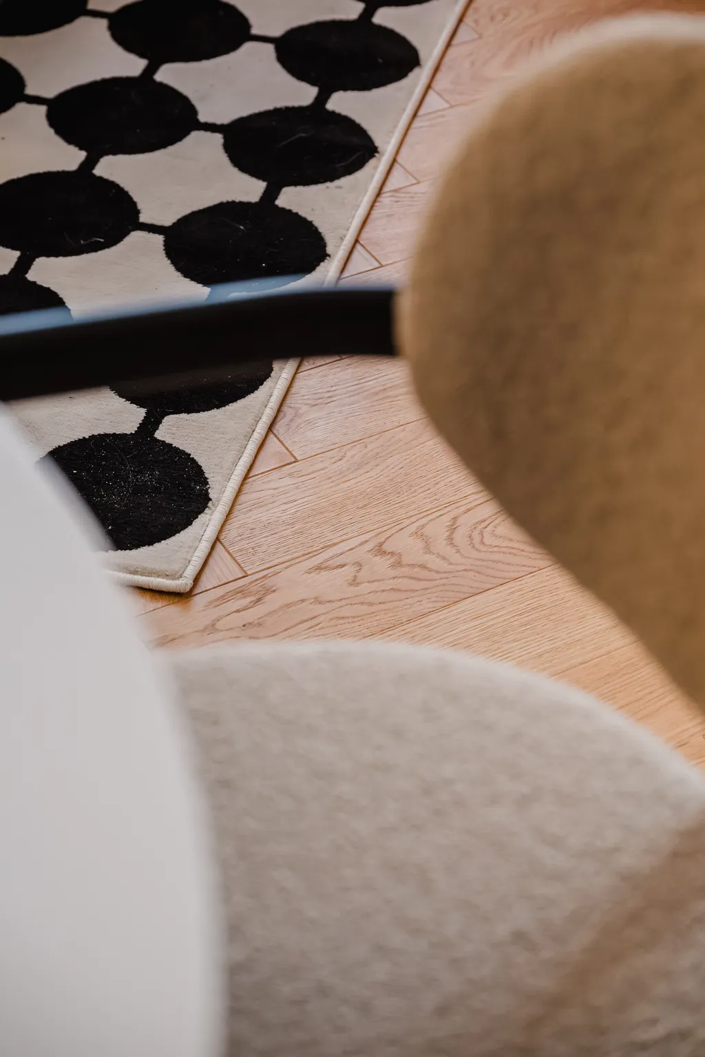 Detail from an eclectic retro-style apartment