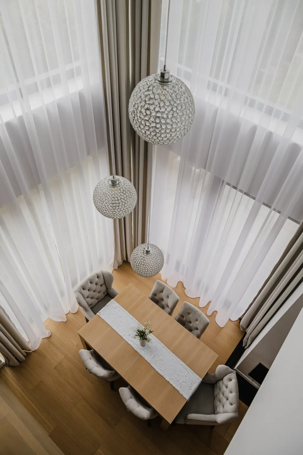 Frame from a white double-height house